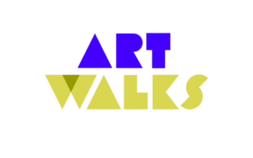 Art Walks logo in yellow and purple