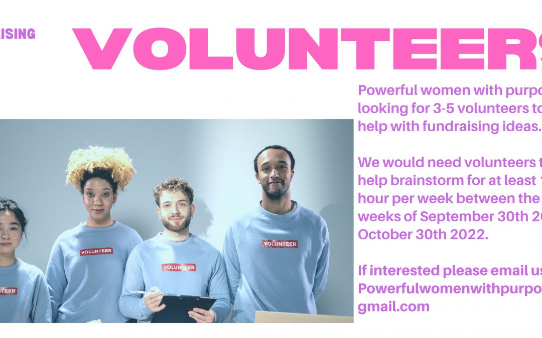 Fundraising Volunteers Needed